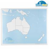  Giáo Cụ Montessori - Bản đồ nước châu Úc (không nhãn) - Unlabeled Australia Control Map 