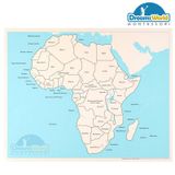  Giáo Cụ Montessori - Bản đồ châu Phi ( có nhãn) - Labeled Africa Control Map 
