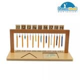  Giáo Cụ Montessori -  Móc treo các chuỗi hạt cườm màu từ 11-19 - Hanger for Teen bead 