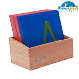  Giáo cụ Montessori - Bảng chữ cái viết hoa in nhám tiếng Anh - Capital Case Sandpaper Letters Print w/ Box 