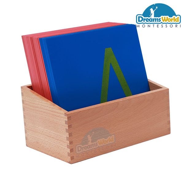  Giáo cụ Montessori - Bảng chữ cái viết hoa in nhám tiếng Anh - Capital Case Sandpaper Letters Print w/ Box 