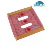  Giáo Cụ Montessori - Khung vải 3 nút cài cúc áo - Infant Toddler Dressing Frame: 3 Buttons 