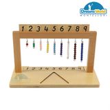  Giáo Cụ Montessori - Móc treo các chuỗi hạt cườm màu từ 1-9  - Hanger for Color Bead Stairs 