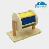  Giáo Cụ Montessori - Trống xoay cầu vồng - Spinning Drum montessori 