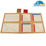  Giáo Cụ Montessori - Hộp học phép tính cộng có thẻ điều khiển và bảng - Addition Working Charts with frame 