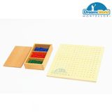  Giáo Cụ Montessori - Bảng chốt cắm hình vuông nhỏ - Small Square Root Board 