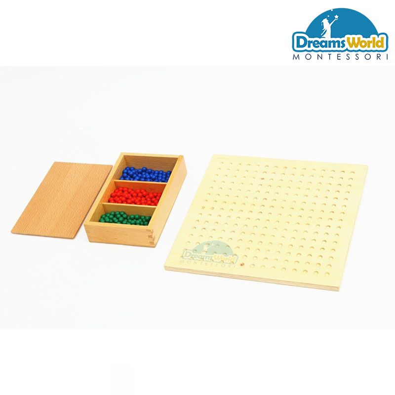  Giáo Cụ Montessori - Bảng chốt cắm hình vuông nhỏ - Small Square Root Board 