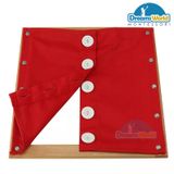 Giáo cụ Montessori - Khung dạy kỹ năng cài khuya to  -  Large Buttons Dressing Frame 