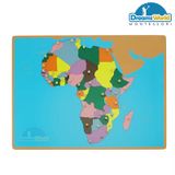  Giáo Cụ Montessori - Ghép bản đồ châu Phi - Puzzle Map of Africa 