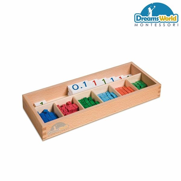  Giáo Cụ Montessori - Bộ phân số thập phân 2 - Decimal Fraction Material set（B） 