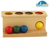  Giáo Cụ Montessori - Bộ đập bóng - wood push ball baby toy 