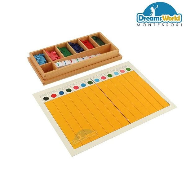  Giáo Cụ Montessori - Bộ phân số thập phân - Decimal Fraction Material set 