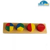  Giáo Cụ Montessori - Khoanh tròn nhiều khối - Children Toy Circle multiple blocks 