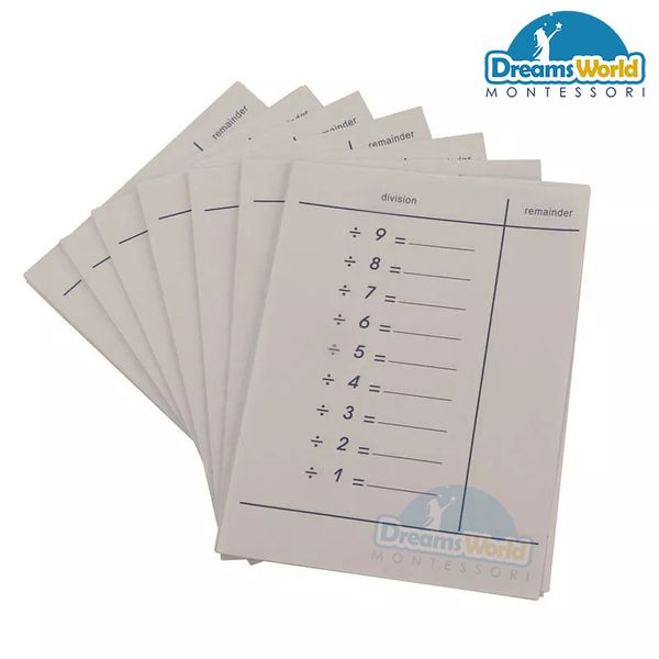  Giáo Cụ Montessori - Bảng chia bổ sung - Division Tables 
