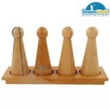  Giáo Cụ Montessori - Quả cầu phân số   - Large Fraction Skittles With Stand 