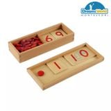  Giáo Cụ Montessori - Thẻ số từ 1 đến 10  - cards and counters 
