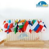  Giáo Cụ Montessori - 36 lá cờ trên thế giới  - Flags of 36 countries with stand 