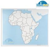  Giáo Cụ Montessori - Bản đồ châu Phi ( không nhãn) - Unlabeled Africa Control Map 