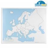  Giáo Cụ Montessori - Bản đồ Châu Âu ( không có nhãn) - Unlabeled Europe Control Map 