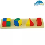  Giáo Cụ Montessori - Bảng đa giác - Multiple blocks wooden toys material montessori educational 