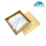  Giáo Cụ Montessori -  Phân biệt cấu trúc vải màu trắng - Second Fabric Box 