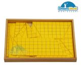  Giáo Cụ Montessori - Hình tam giác màu vàng - Yellow Triangle for Area 