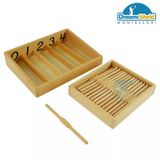  Giáo Cụ Montessori - Hộp 45 que tính  - Spindle Box With 45 Spindles 