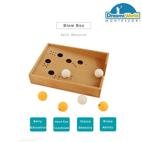 Giáo Cụ Montessori -  Hộp thổi -  Blow Box 