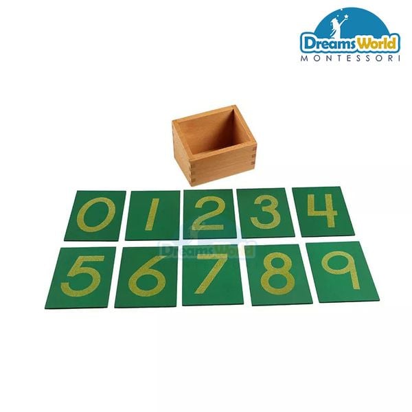  Giáo Cụ Montessori - Số nhám   - Sandpaper Numbers with Box 