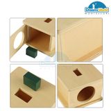  Giáo Cụ Montessori - Trò chơi thả khối lăng trụ chữ nhật vào hộp có lỗ - Imbucare Box w/ Rectangular Prism 