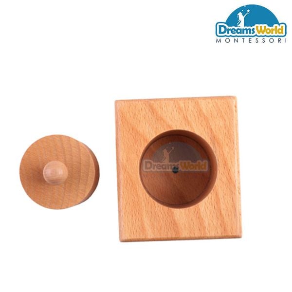  Giáo Cụ Montessori - Bộ hình trụ có núm 1 - Single Cylinder Block 
