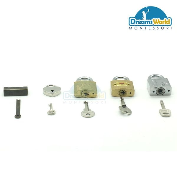  Giáo cụ Montessori - Bộ Khóa Montessori - Montessori Lock set 