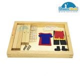  Giáo cụ Montessori - Giá phơi quần áo Montessori  - Montessori Clothesline Stand 