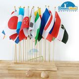  Giáo Cụ Montessori - 36 lá cờ trên thế giới  - Flags of 36 countries with stand 