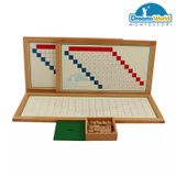  Giáo Cụ Montessori - Hộp học phép tính trừ có thẻ điều khiển và bảng - Subtraction Working Charts with frame 
