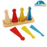  Giáo Cụ Montessori - Quả cầu phân số   - Large Fraction Skittles With Stand 