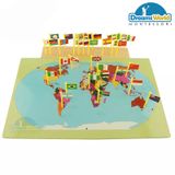  Giáo Cụ Montessori - Bản đồ và 36 lá cờ thế giới - Flags of the World 