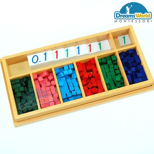  Giáo Cụ Montessori - Bộ phân số thập phân - Decimal Fraction Material set 