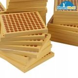  Giáo Cụ Montessori - 45 khối gỗ 100 - 45 Wooden Hundred Squares 