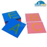  Giáo cụ Montessori - Bảng chữ cái viết hoa in nhám tiếng Anh - Capital Case Sandpaper Letters Print w/ Box 