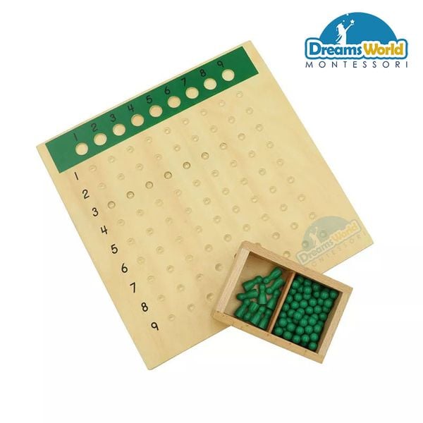  Giáo Cụ Montessori - Bảng học phép tính chia - Division Bead Board 