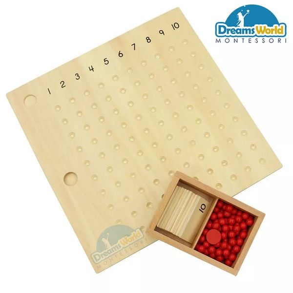  Bảng học phép tính nhân Montessori - Multiplication Bead Board 
