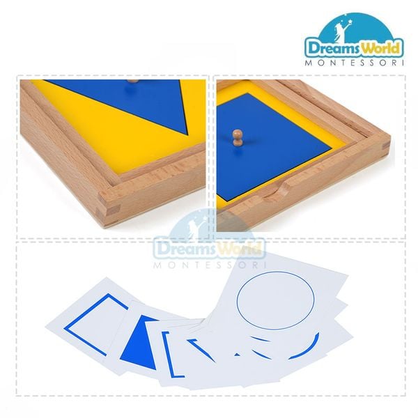  Giáo Cụ Montessori -  Khay hình học cơ bản - Geometric Demonstration Tray 
