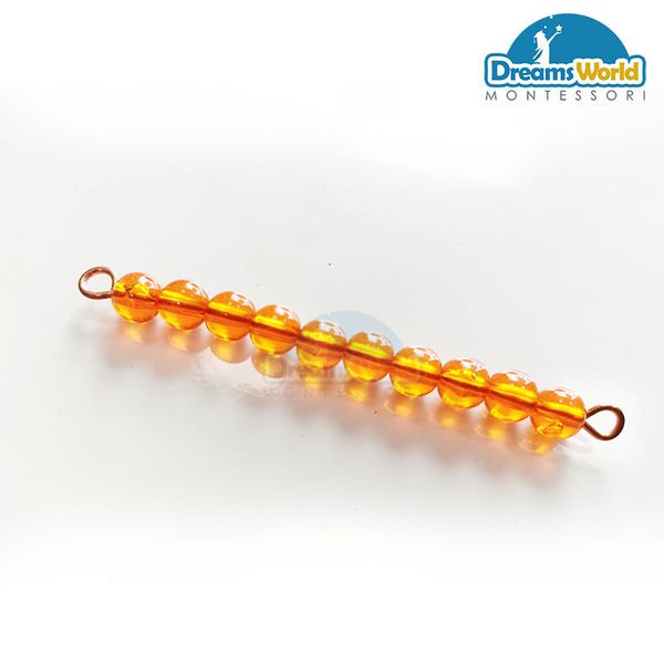  Giáo Cụ Montessori - 1 dây cườm 10 - 1 Golden Bead Bars of 10 