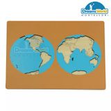  Giáo Cụ Montessori - Ghép bản đồ thế giới - Puzzle map of world part 