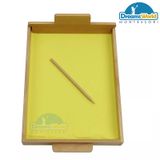  Giáo cụ Montessori - Khay cát - Sandpaper Letter Tracing Tray 