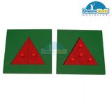  Giáo Cụ Montessori - Khung phân số tam giác không kệ - Metal Fraction triangle without Stands 