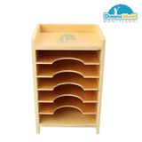 Giáo Cụ Montessori -  Tủ để thẻ hình học 6 tầng - Geometric Card Cabinet 
