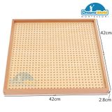 Giáo Cụ Montessori - Bảng 300 chốt cắm hình vuông  - Wooden Peg Board with Pegs 