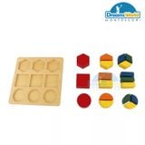  Giáo Cụ Montessori - Ghép hình đa giác có khay  - Assembly Geometric Shape Tray 